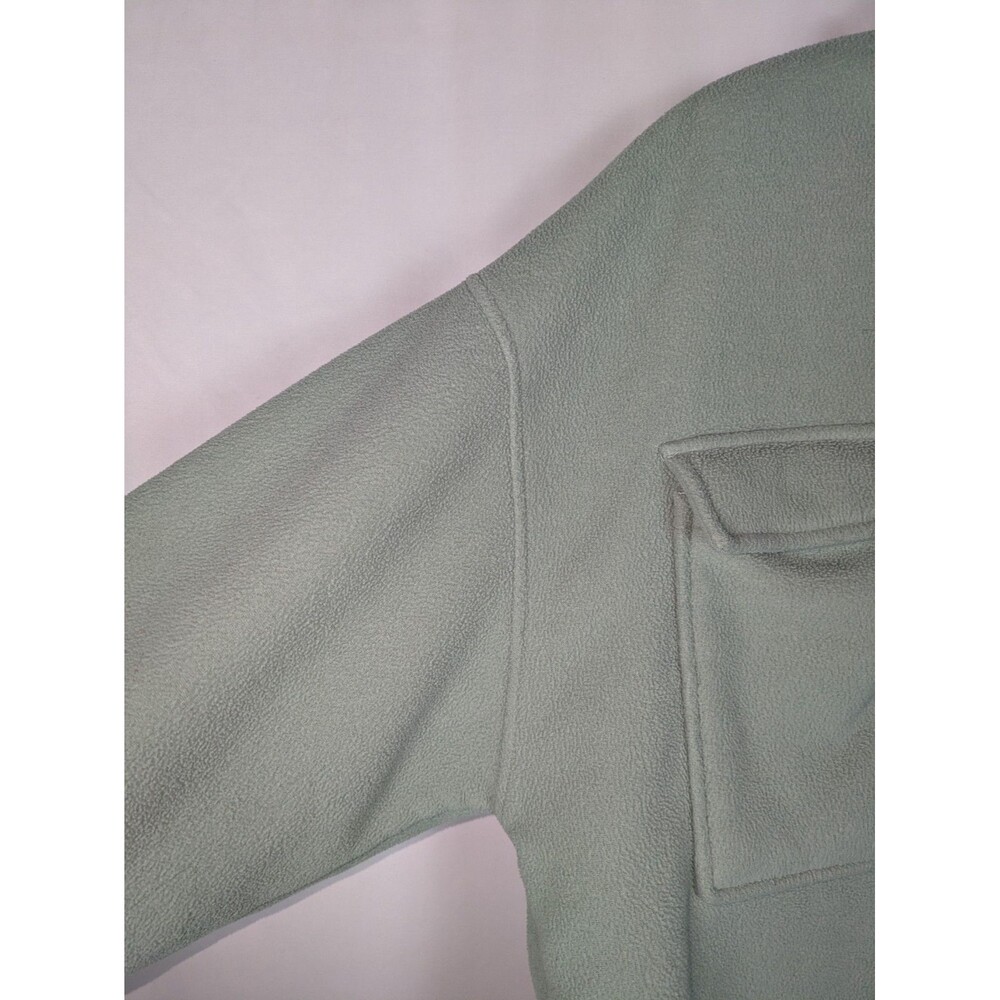 Yogalicious Green Sherpa Lined Fleece Shacket Jacket M Streetwear Athleisure - Picture 3 of 5